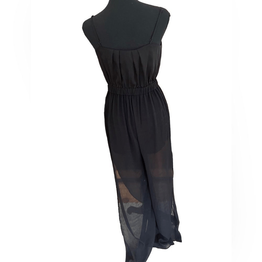 BCBGeneration black spaghetti strap jumpsuit w/  … - image 4