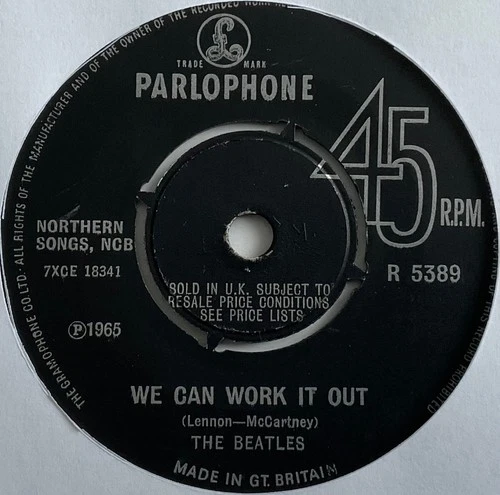 The Beatles - We Can Work It Out - 7” Vinyl Single