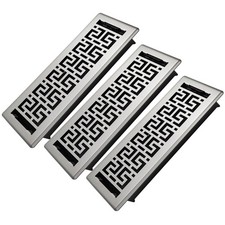 Floor Register 4x14 Inches - 3 Pack Heavy Duty Walkable Steel Floor Vents Eas...