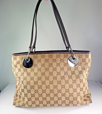 Gucci GG Canvas Schultertasche Beige Braun Ta...