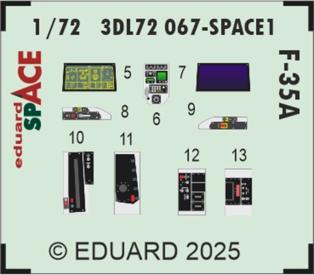 Eduard Accessories 3DL72067 - 1:72 F-35A Space Eduard - New
