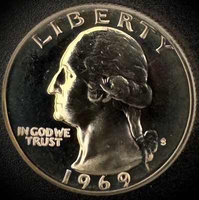 1969-S Washington Quarter PROOF Clad Coin