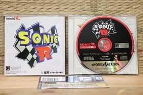 Sonic R w/spine card Sega Saturn SS Japan Very Good Condition!