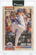 Jonah Tong New York Mets 2026 Topps Wood #4 #1/1 Rookie Card