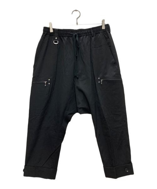 s'yte                    WASHER FINISHED WOOL GABARDINE STUDS SLIM SAROUEL PANTS