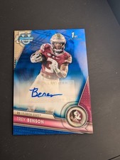 Trey Benson Auto Sapphire Bowman Chrome U University 2023 Arizona Cardinals