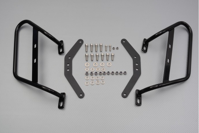 Porte-bagages latéraux VOYAGER+ premium en acier satiné pour Harley Davidson V-Rod Muscle 1250