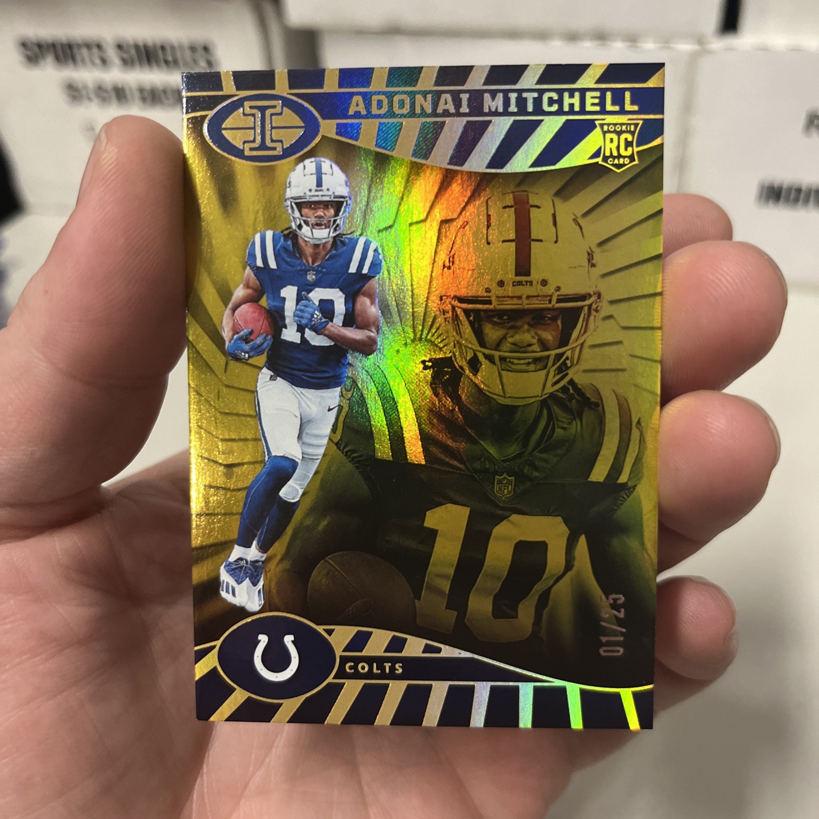 2024 ILLUSIONS ADONAI MITCHELL GOLD TROPHY 01/25 - 1st Off Print #36 COLTS RC