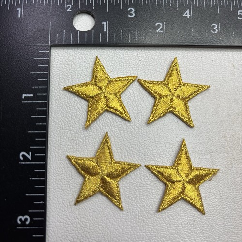 Vintage Patches Lot Of 4 GOLD STARS Patch Lot (Small Size) 00aF