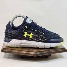 Under Armour Charged Rogue Shoes Youth Size 4Y Navy Yellow Running 3021612-401