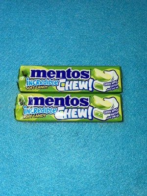2 X Mentos Incredible Chew Green Apple 