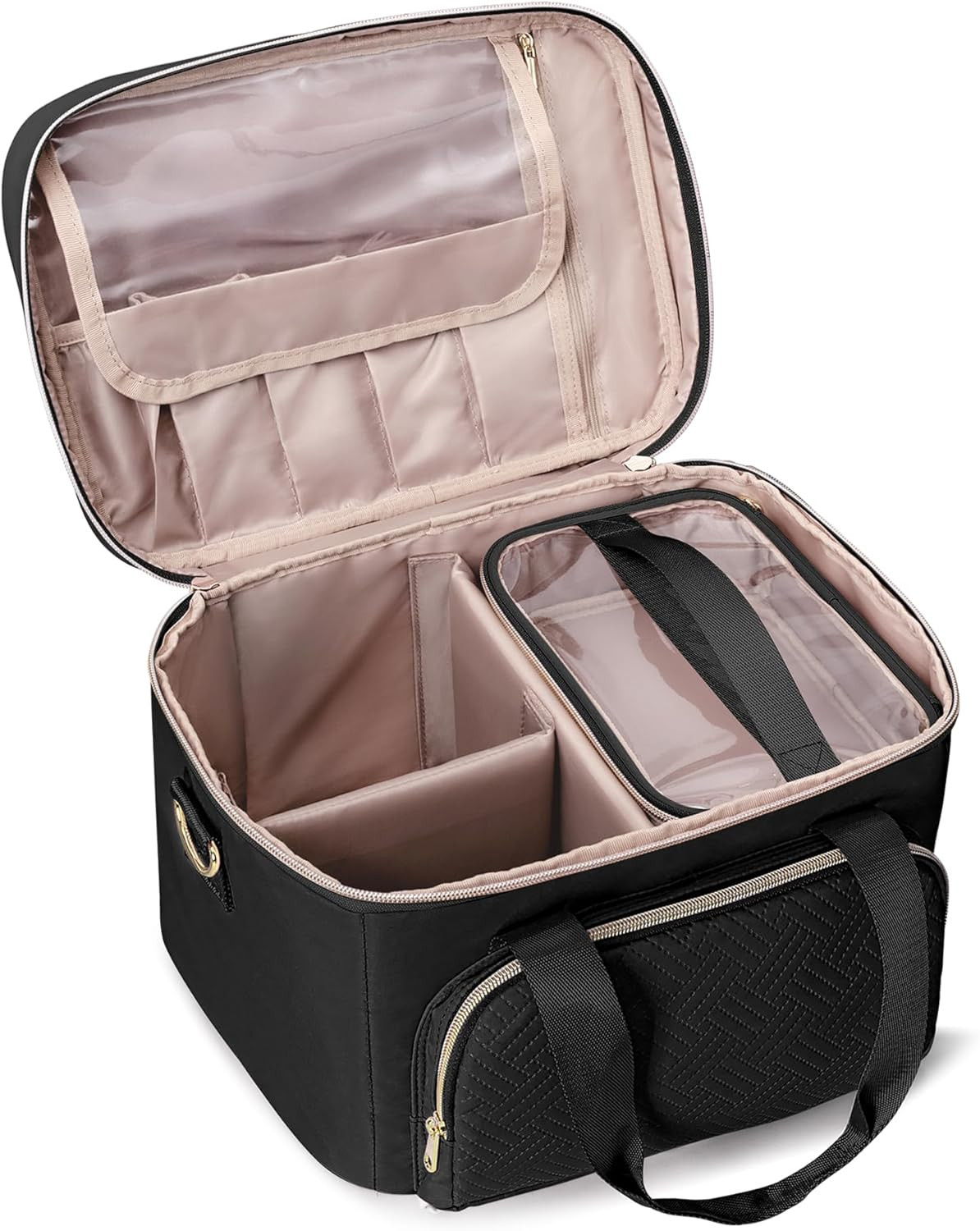 Beauty Case Viaggio Donna: Organizer Trucchi con Doppio Scomparto XL