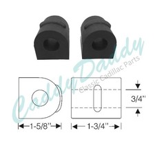1941 - 1953 Cadillac Front Sway Bar Rubber Bushings 1 Pair Reproduction 1941 - 1953 Cadillac Front Sway Bar Rubber Bushings 1 Pair Reproduction