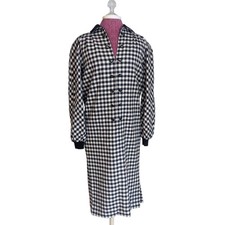 Valentino Vintage Black and White Long Sleeve Collar Button Dress IT 40 US 4