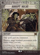 Abrupt Decay OTP 34 Normal English NM - MTG
