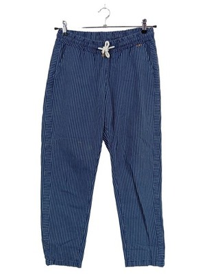 U.S. POLO ASSN. Stoffhose Damen Hose Gr. DE 34 blau-weiß Casual-Look