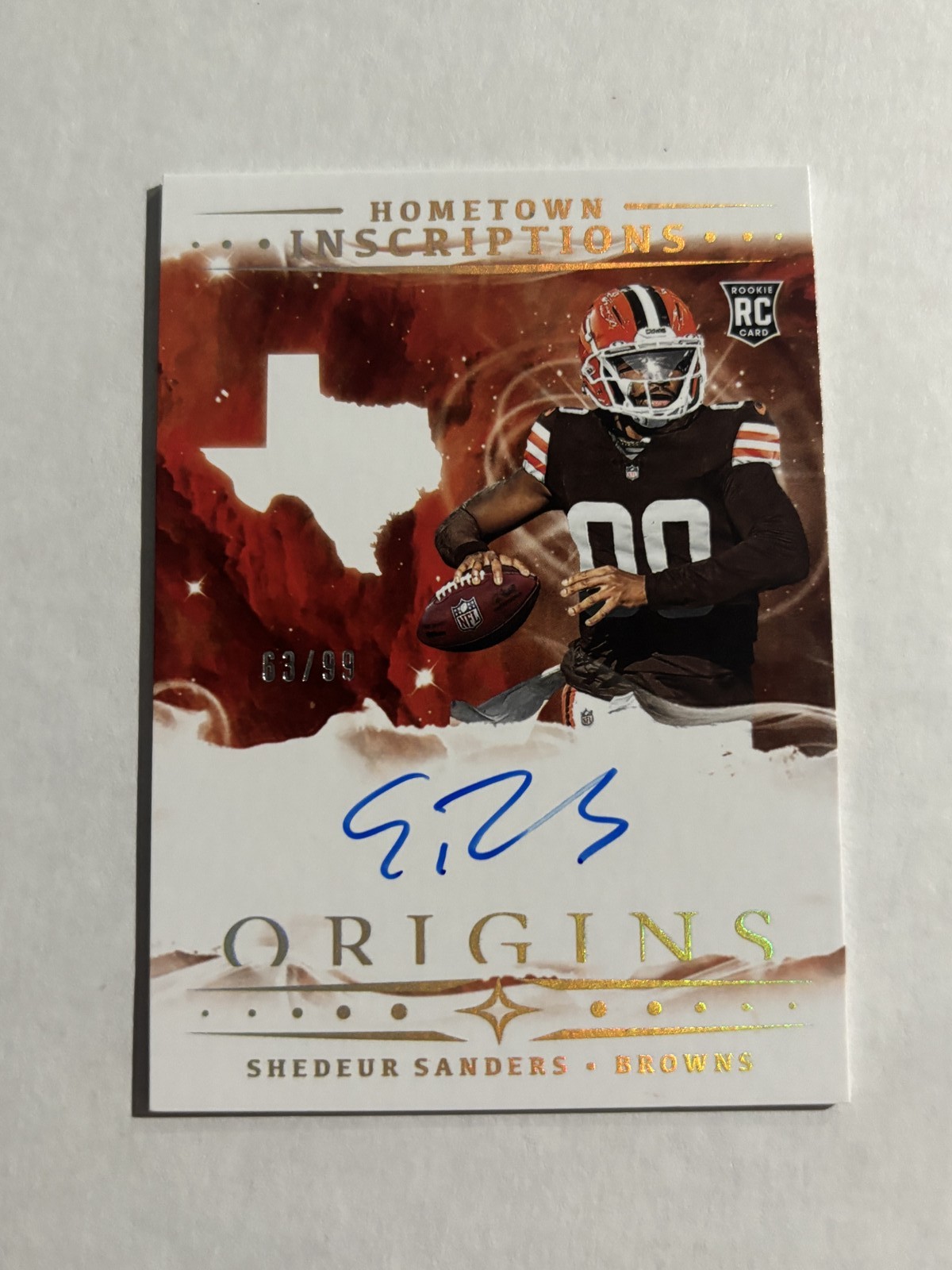 2025 Panini Origins Hometown Inscriptions Shedeur Sanders #HI-1 63/99 RC