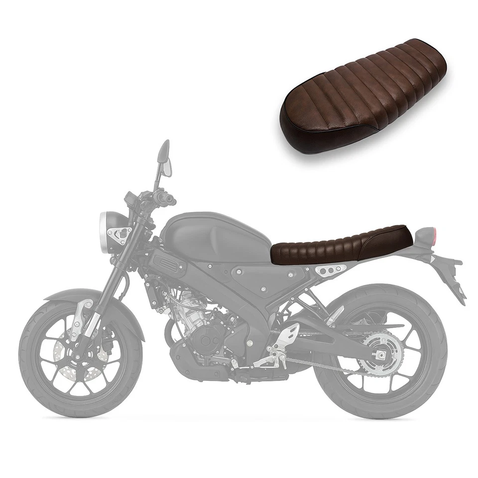 Sitzbank für Cafe-Racer oder Scrambler Umbau Craftride Flat braun - Bild 2 von 4