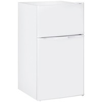 HOMCOM 88L Under Counter Fridge with 5-Setting Thermostat, White