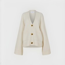 Axel Arigato memory relaxed 100% wool structured cardigan jumper. L RRP £300