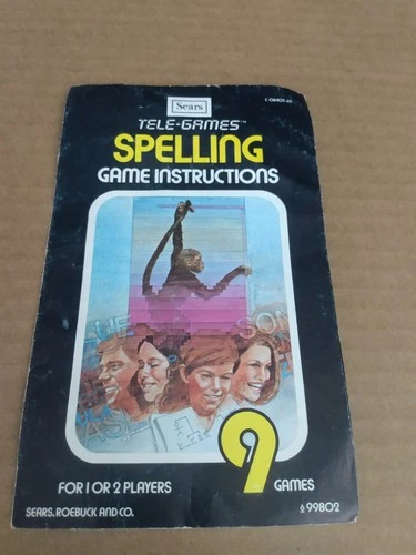 Sears Tele-games Spelling Game Instruction Book Manual Only 99802 Atari ??