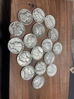 Lot Of 17 Mercury And 7 Roosevelt Dimes 10c 90% SILVER 1936-1945 And 1964