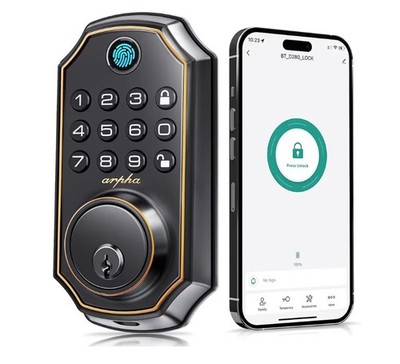 ARPHA Keyless Fingerprint 5 In 1 Smart Door Lock Auto Lock Keypad Deadbolt D280