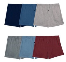 Fruit of the Loom Men's Relaxed Fit Knit Boxer Shorts 6-Pack Size L   No Tags