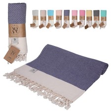 NOVA Luxury Linen - Quick Dry Turkish Beach Towels  100 Organic Cotton, Sand