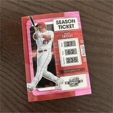 Mike Trout Pink Season Ticket card