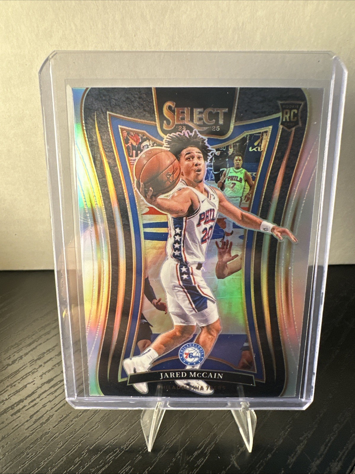 2024-25 Panini NBA Select #393 Jared Mccain RC Mezzanine Level Silver Prizm