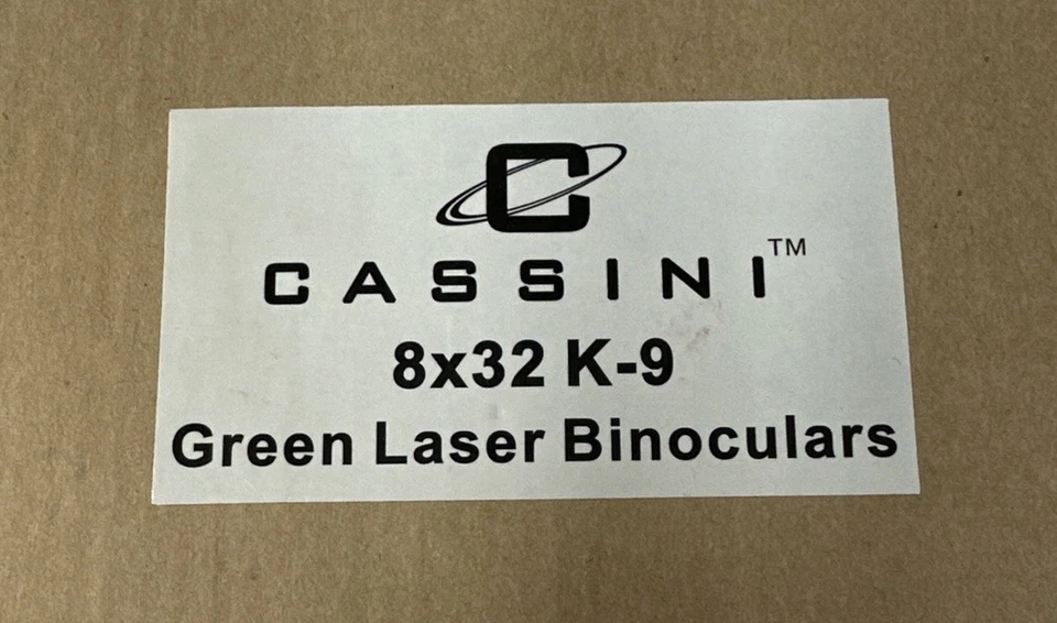 Cassini Day/Night Green Laser 10x32mm Prism Binoculars Model K-9MKII Case & Box - Image 2 of 4