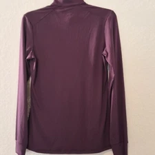 Hot Chillys Womens Base Layer Top Lightweight 1/4 Zip Purple Hicking Camping...