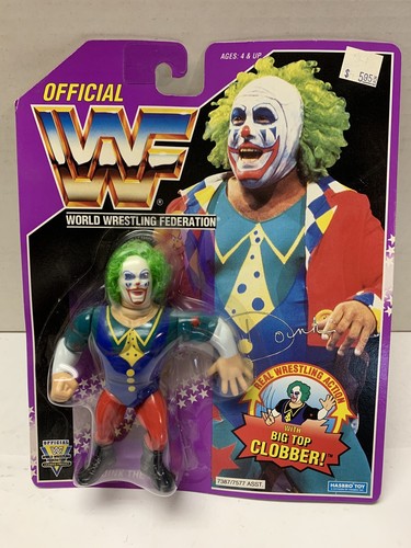 MOC 1993 WWF DOINK THE CLOWN ljn Titan Sports HASB...