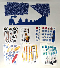 Creative Memories Winter Recreation Snow Die Cut Scrapbook Stickers 88 Lot DW22