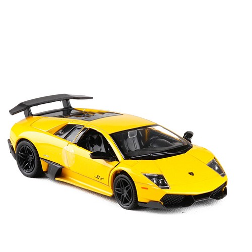1:36 Lamborghini Murcielago LP670-4 SV Model Car Diecast Toy Cars Yellow - Picture 4 of 4