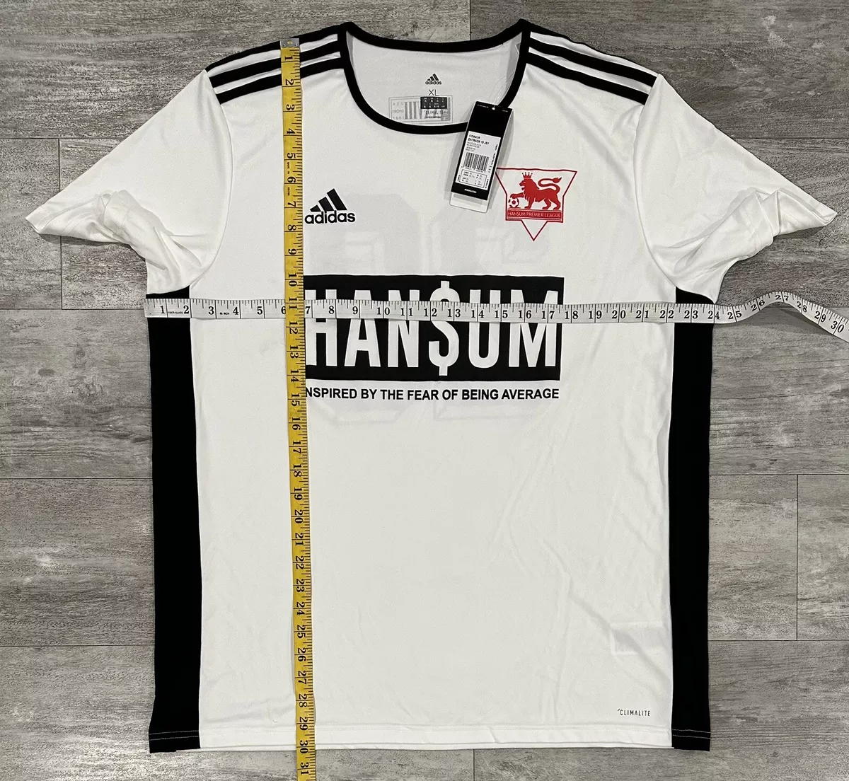 NWT Mens Adidas Entrada 18 Soccer Jersey Size XL Personalized Hansum CD8438
