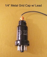 Tapa de rejilla metálica de 1/4" con plomo - Tapa de placa de ánodo de tubo - Para tu radio y amplificador vintage