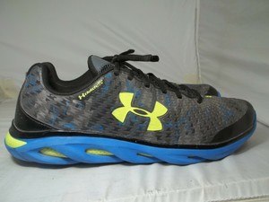 blue and yellow gym shoes