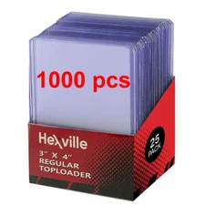 1000pcs Clear Penny Sport Card Sleeves Top loaders Holders Standard Think