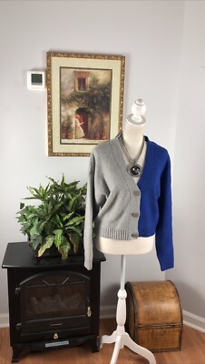 Primark Caress Women Two Toned Slouchy Sweater Cardigan XS Long Sleeve 3 Button