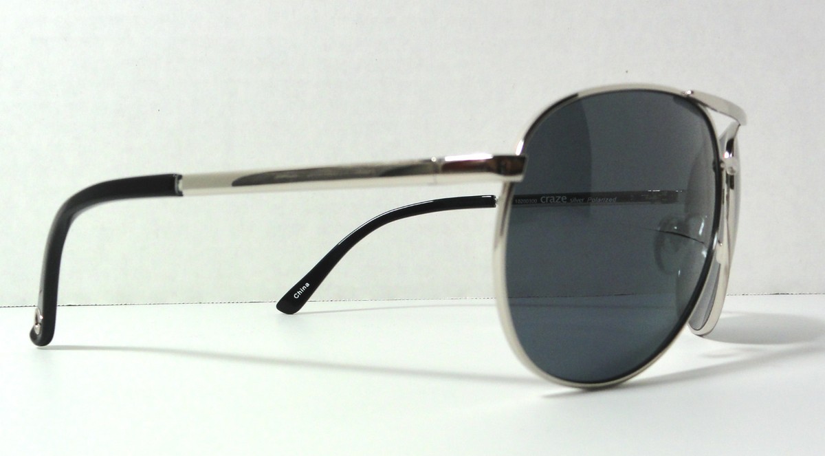 ANGEL Aviator Sunglasses Craze 1200300 Silver Frame Smoke 