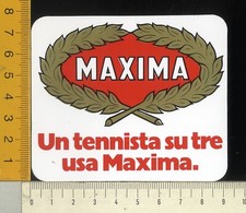 R03498] ADESIVO STICKERS  VINTAGE ANNI '80 RACCHETTA TENNIS MAXIMA