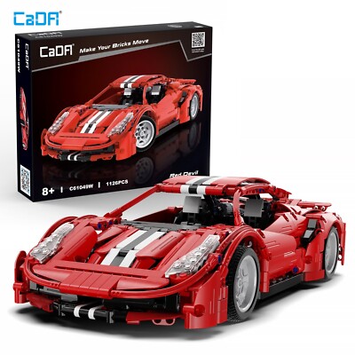 STEM Toys CaDFI 1126pcs Car Red Red Devils Building Blocks