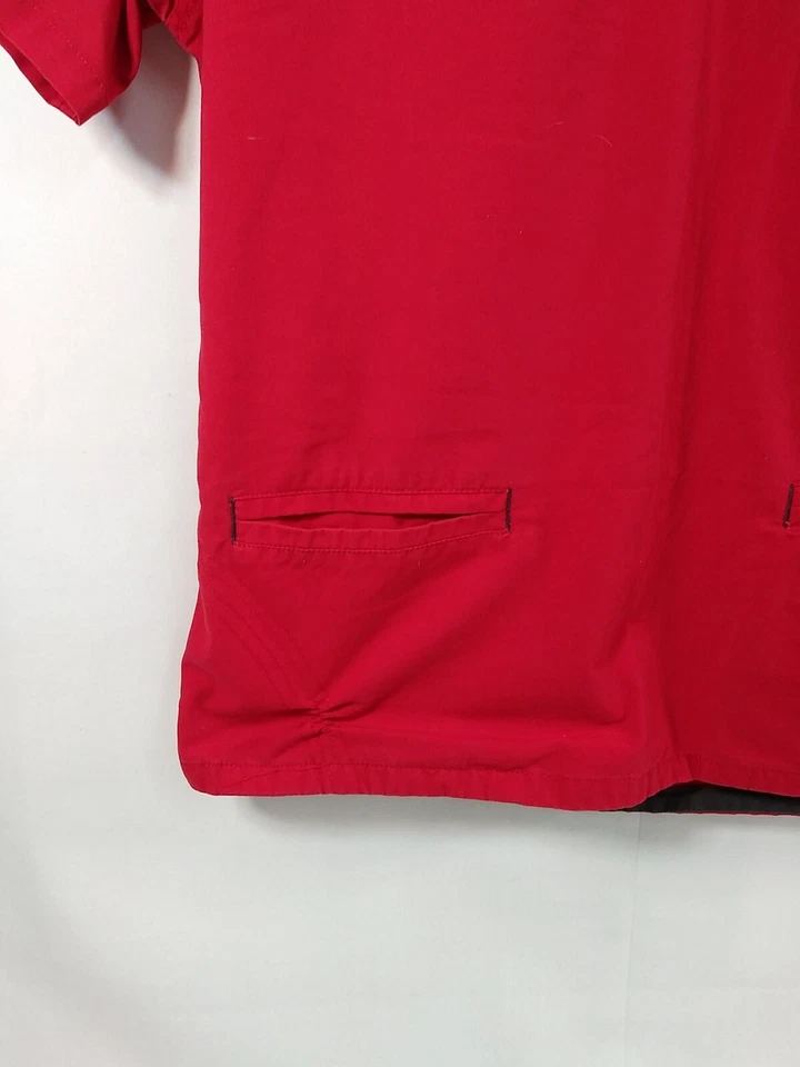 Iguana Med Women's Scrub Top Red Short Sleeve Three Pockets Size Small - Image 2 of 4