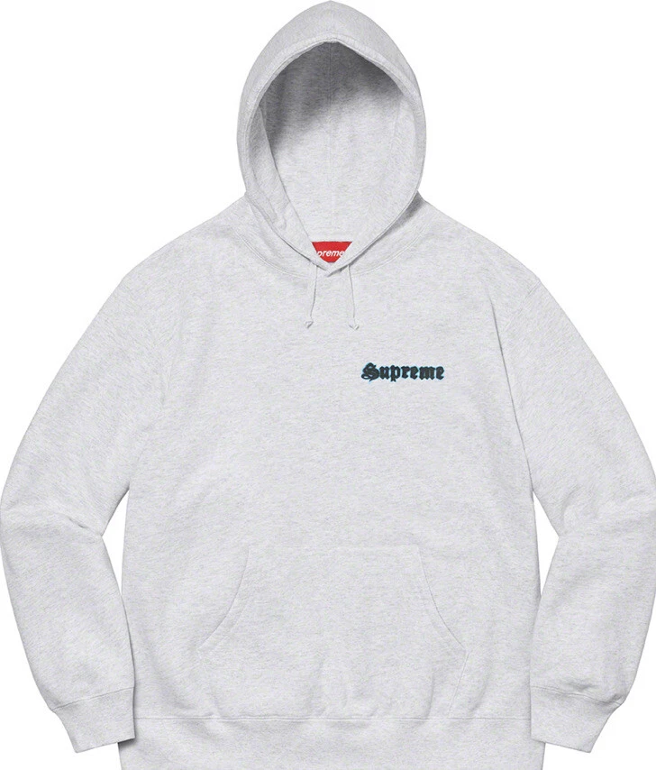 Sweat à capuche Supreme Love XL gris flambant neuf