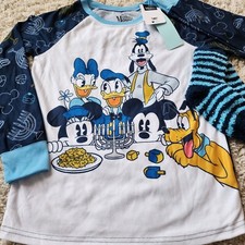 Disney's Minnie Mouse: Hanukkah Pajama L/S Top  Socks, Size Girls Large, NWT