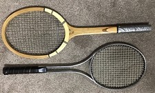 2 Vtg Tennis rackets 27" long x 9" wide - PARAMOUNT Made in Taiwan Aluminum