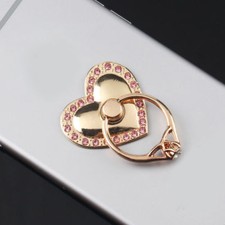 Lilidreamstore 360 Rotating Cell Phone Finger Ring Stand Holder-Crystal HEART