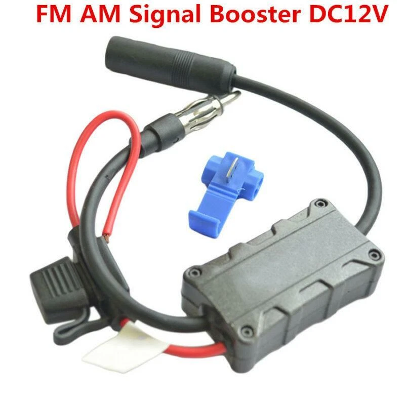 Amplificador de señal de radio FM AM antena estéreo para automóvil SUV amplificador AMP fortalecer 12VDC Foto 2 de 4